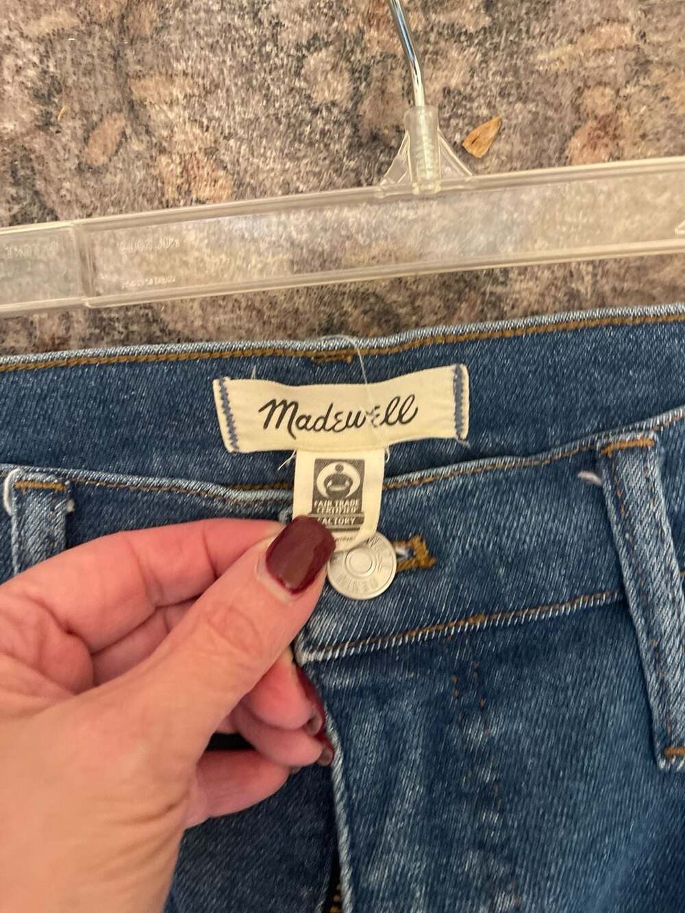 Madewell High-Rise Medium Wash Blue Denim Jeans with Fair Trade Certified Tag